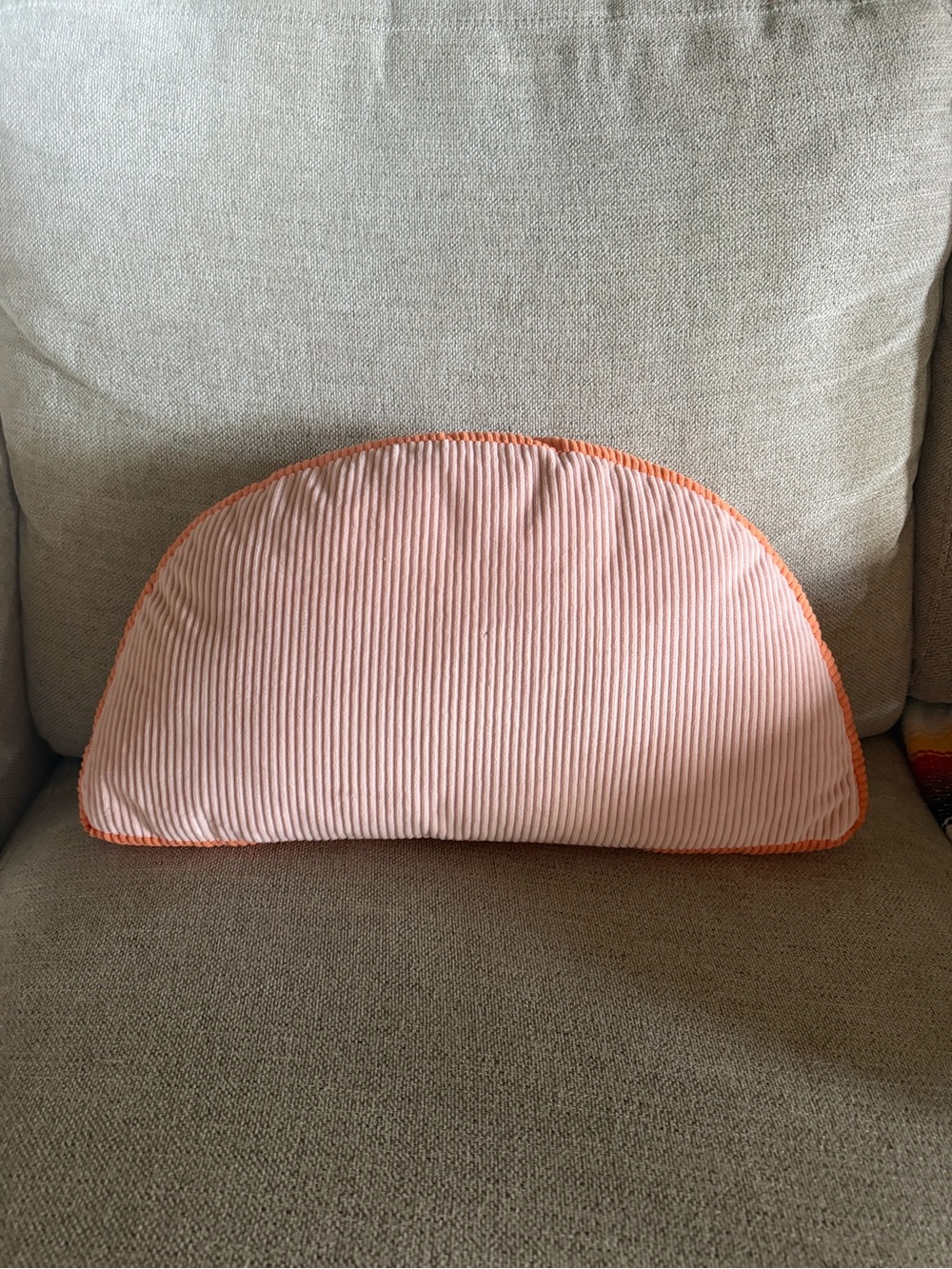 Room Essentials Coral Pink Half-Moon Accent Pillow